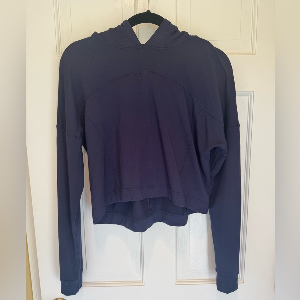 Lululemon Cropped Navy Blue Hoodie 8